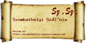 Szombathelyi Szénia névjegykártya